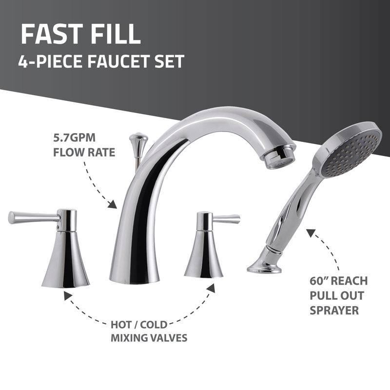 Tub'n Wall Series 30" x 60" Right Side Drain Air Jetted Bathtub in White with Smooth Shower Wall Kit, Right, White
