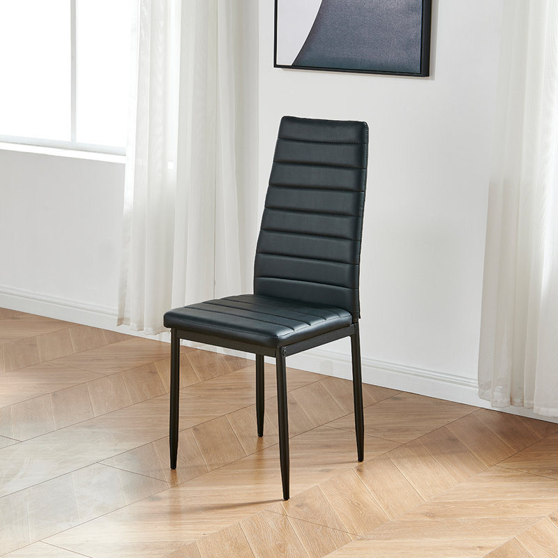 Myndee 17.3'' H Faux Leather Upholstered Metal Side Chair(Set of 6)