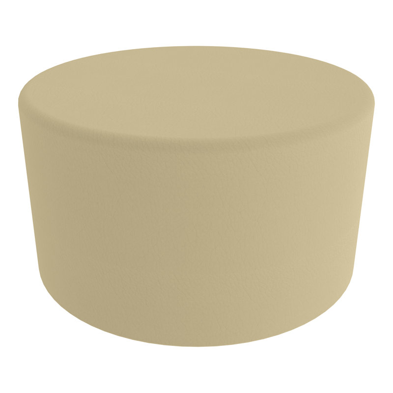 Grand tabouret cylindrique structuré en savoir plus, H 20 po x l 32,5 po x P 32,5 po, Sable, Oui