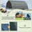 10'x10' Livestock Portable Shelter, Heavy Duty Round Style Canopy, Gray-121652587-121652588