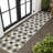 Drora Traditional Geometric Bold Gingham Black/Cream Indoor/Outdoor Rug-1524801329
