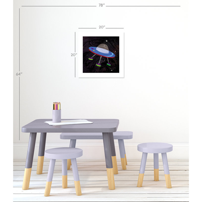 Impression sur papier roulée «Spaceship Adventure Four», H 20 po x l 20 po x P 1 po
