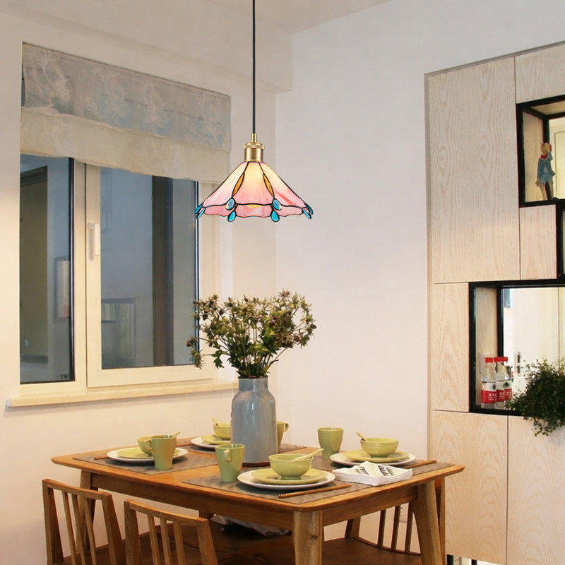 Mini luminaire suspendu en verre Modern Tiffany