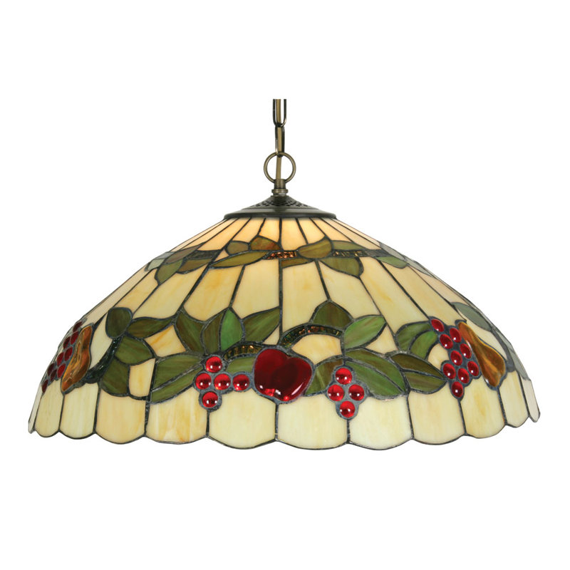 Anders 1 - Light Tiffany Glass Dome Pendant