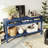 U_STYLE 62.2'' Farmhouse Entryway Table With 3 Drawers, Painted Console Table With Bottom Shelf & Iron Handles, Minimalist Sofa Table For Living Room, Hallway, Kitchen, Bedroom, Office