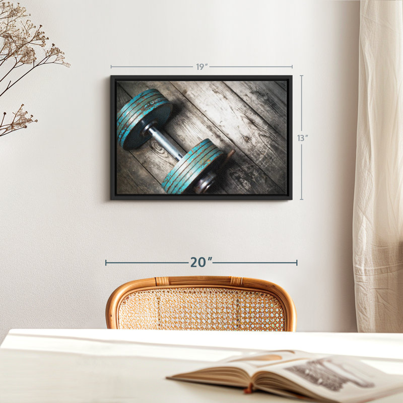 «Dumbbell Wall Art», H 13 po x l 19 po