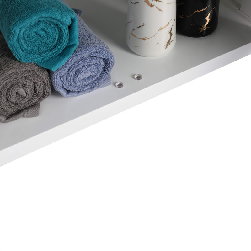 Meuble-lavabo Toddington de 24 po de largeur avec portes - lavabo inclus, Blanc