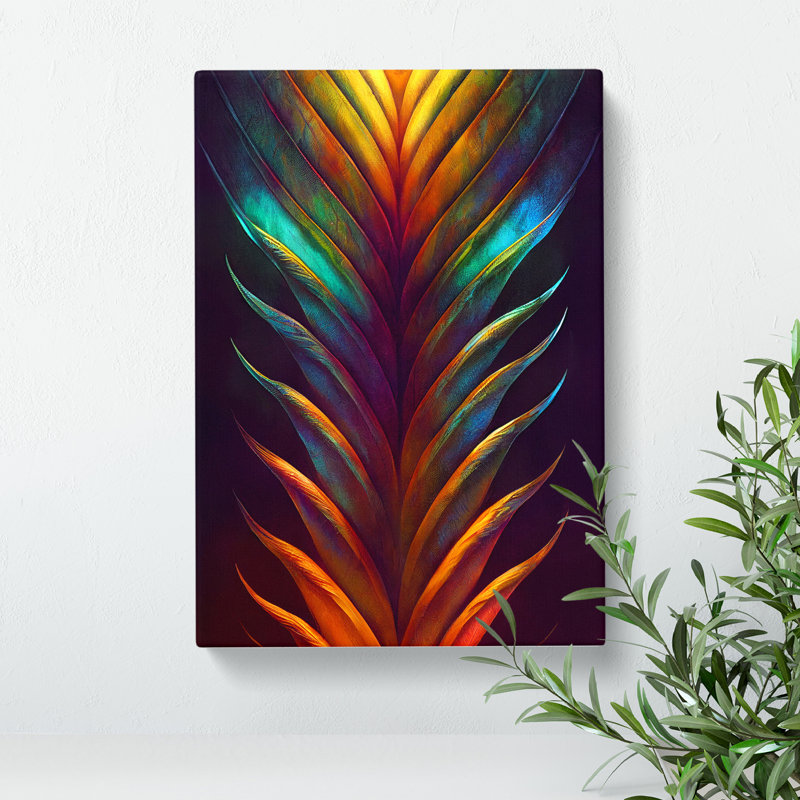 XC1022-1777X Dazzling Feather Abstract - Wrapped Canvas Print, 60cm H x 40cm W x 3cm D
