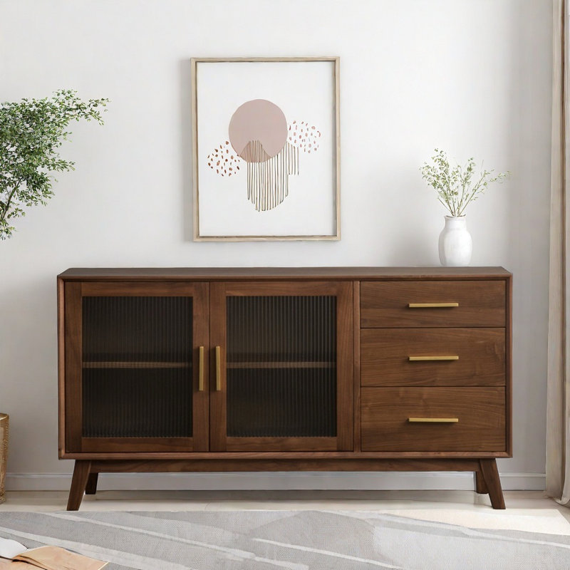Buffet moderne avec 2 portes et 3 tiroirs