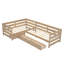 Lit plateforme en L avec trois tiroirs de rangement-856850175