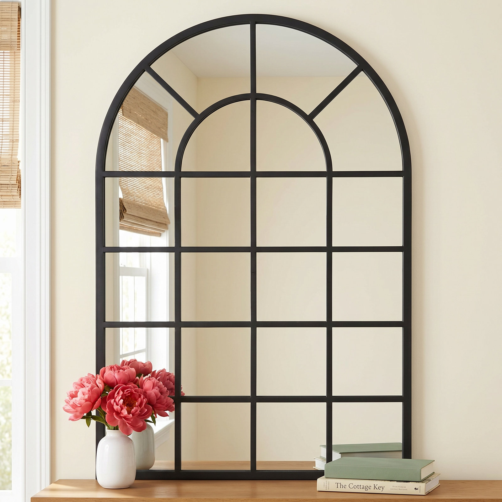 Dellrey Accent Mirror, 44" x 30.13", Black, Arch