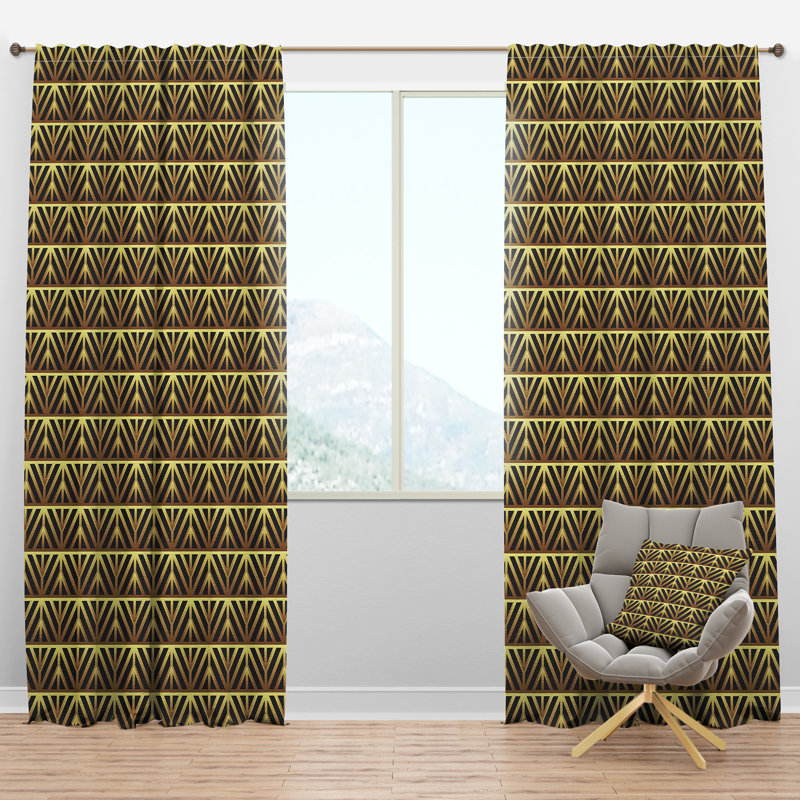 Panneau de rideau simple semi-diaphane avec passe-tringle Mid-Century Luxury, l 52 po x L 90 po