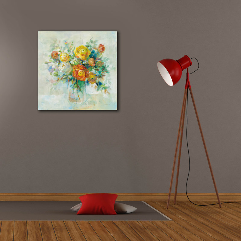 «Blooming Splendor 1» par Danhui Nai, art mural sur toile, H 26 po x l 26 po