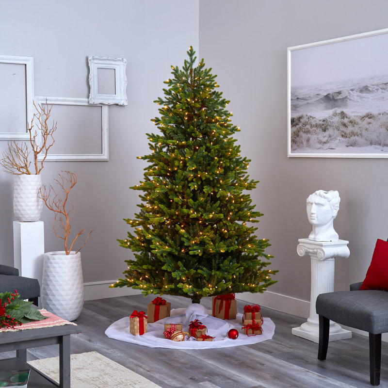 Lighted Artificial Christmas Tree, 6' H
