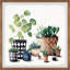 Patterned Plant Pots - Single Picture Frame Painting-1986316231