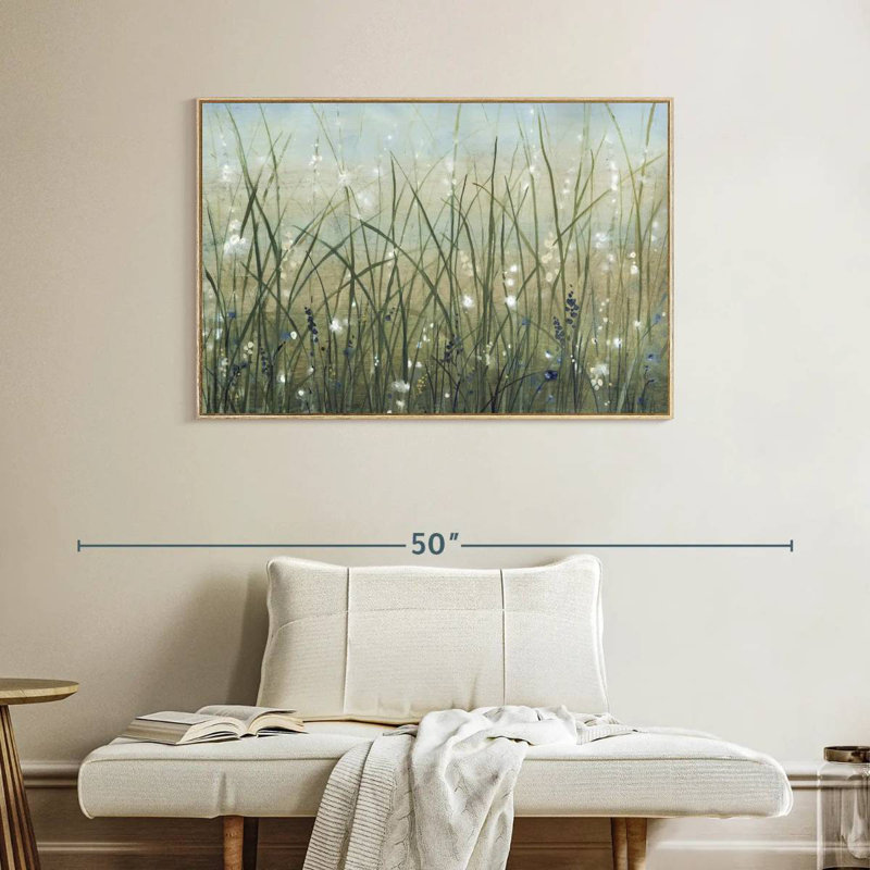 Meadow Bliss II, Cadre flottant en bois naturel, 40 po x 27 po