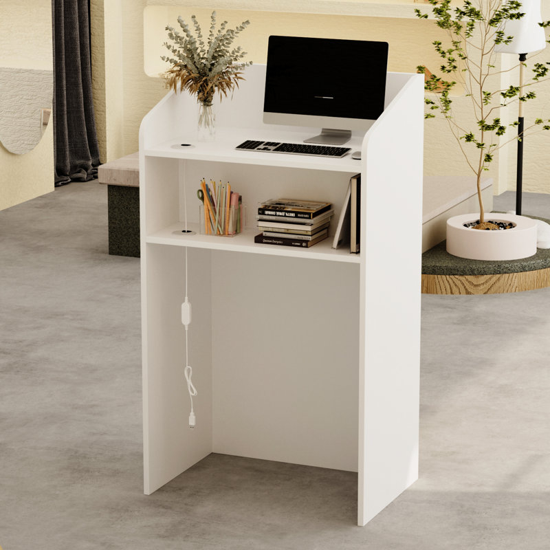 Rectangle Manufactured Wood Reception Desk