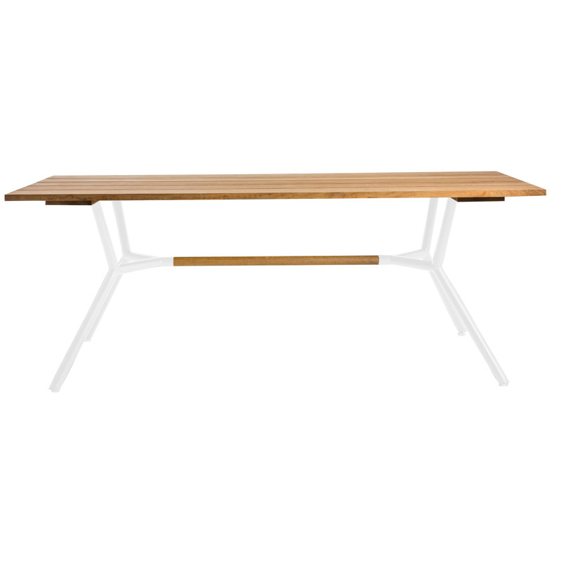 Reef Rectangular 29.5" Dining Table, White, 29.13" H x 70.88" W x 39.38" D, Brown