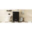 Meuble-lavabo de 20 pouces avec assemblage facile, lavabo en céramique et tiroir à fermeture en douceur pour une installation rapide. Portes compactes, tablette de porte double couche