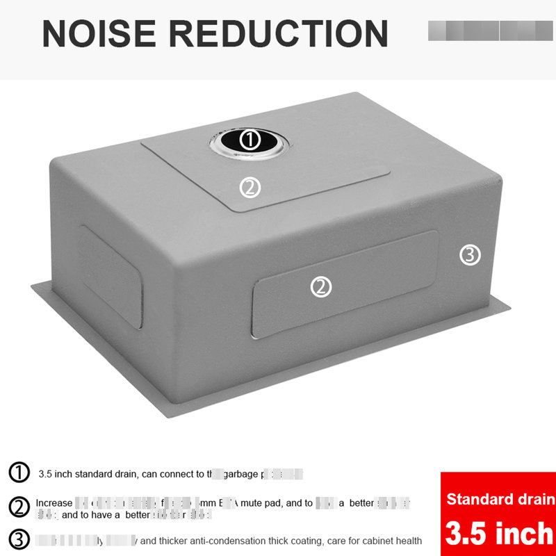 Évier encastré à simple cuve 27 po x 18 po x 10 po, acier inoxydable 304, calibre 16, guide en forme de X, conception arrondie R10, couche de condensation épaisse, tampon de 3 m, grille à vaisselle, ensemble de drain, support de séchage 27 po