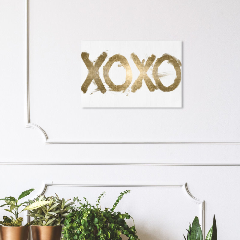 " XOXO Solid " Textual Art Print, 16" H x 24" W