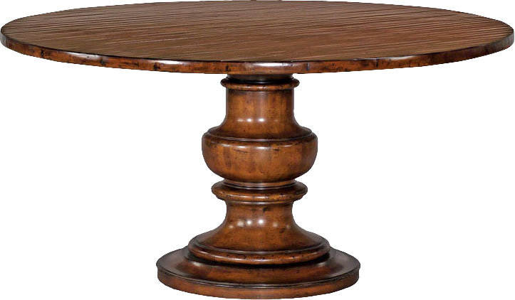 Tuscan Round Solid Wood Pedestal Dining Table, 30.5"H x 72"L x 72"W