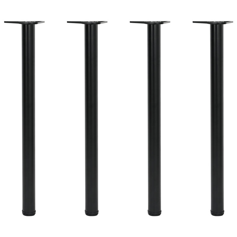 Table Leg, 34.6in H x 2.4in W x 2.4in D, Black