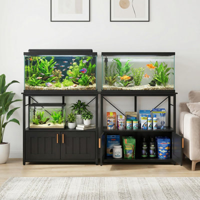 Elegant 40-50 Gallon Aquarium Stand with Storage Cabinet, 660 lbs Capacity