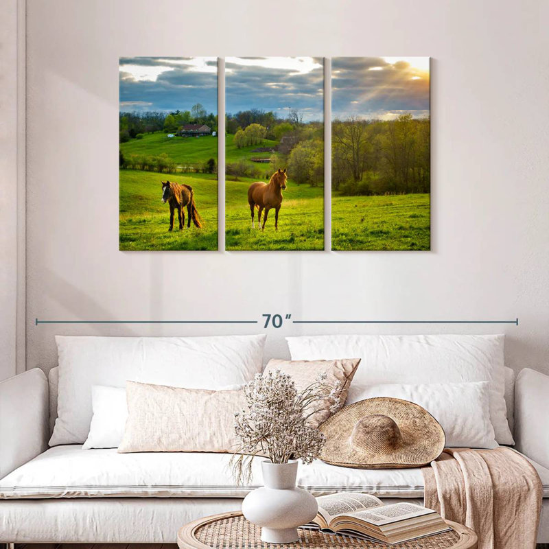 Horse Farm, 28" H x 45" W