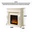 Foyer électrique simple de style américain avec flammes simulées
