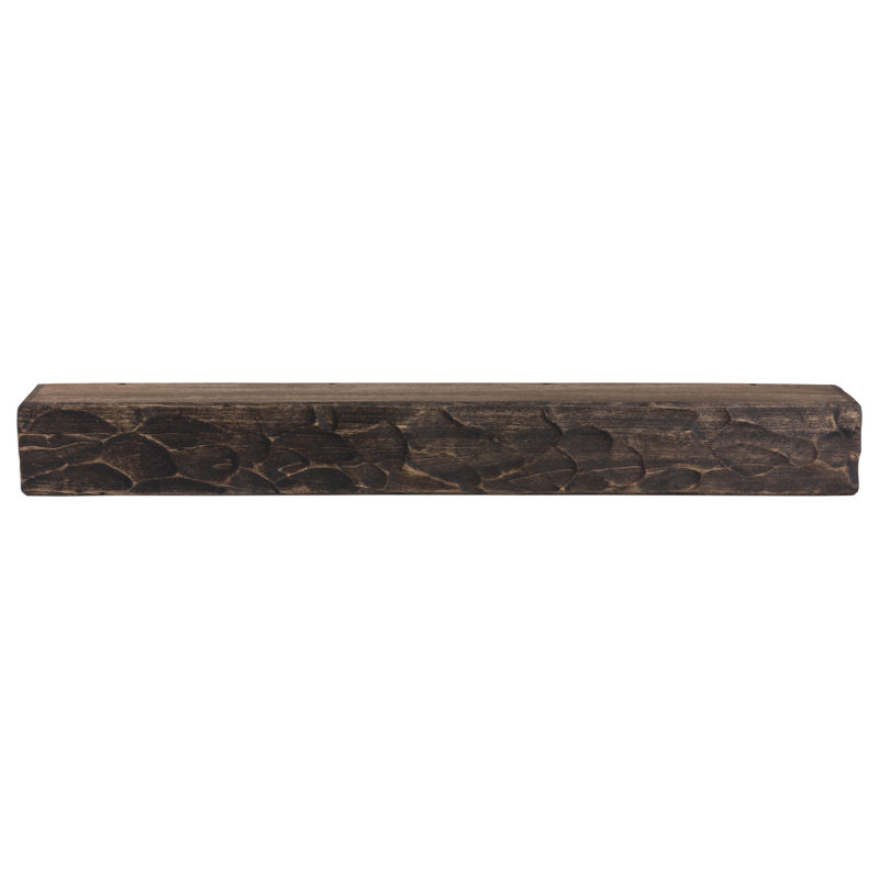Tablette de manteau de cheminée Rough Hewn, Chocolat noir, 60", 9"