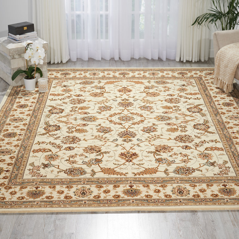 Tapis blanc Corina, Rectangle 7 pi 9 po x 9 pi 9 po