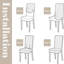 Dining Chair Covers, Parsons Chair Slipcover, Set Of 6,-365466351