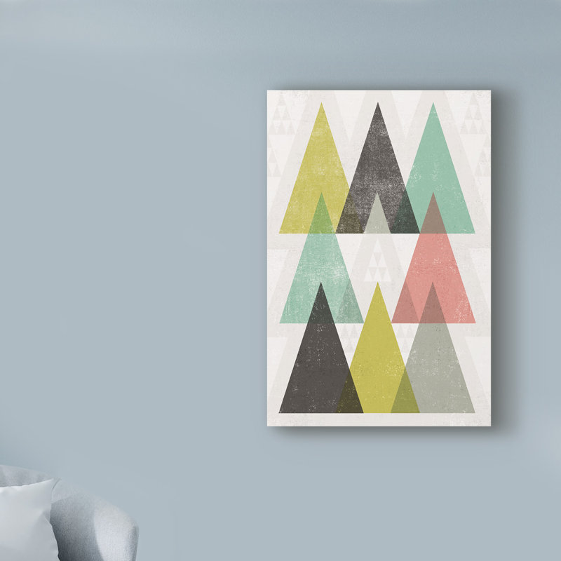 Art sur toile Guarani «Mod Triangles IV», H 19 po x l 12 po x P 2 po