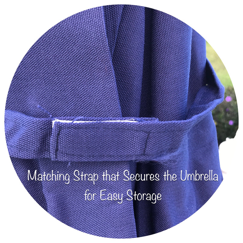 Parasol de marché 9 pi Vanderpool, Bleu marine