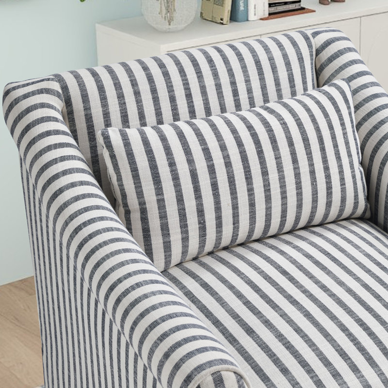 Fauteuil d'appoint pivotant 30 po avec coussin lombaire, Bleu