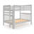 Treva Solid Wood Standard Bunk Beds Full over Full, 4 Step Ladder, Gray-1248273587-1234733488