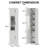 86.6" H Tall Bathroom Cabinet With Glass Door And Shelves, Narrow Storage Cabinet For Kitchen, Dining Room, Living Room And Blaundry Room, White