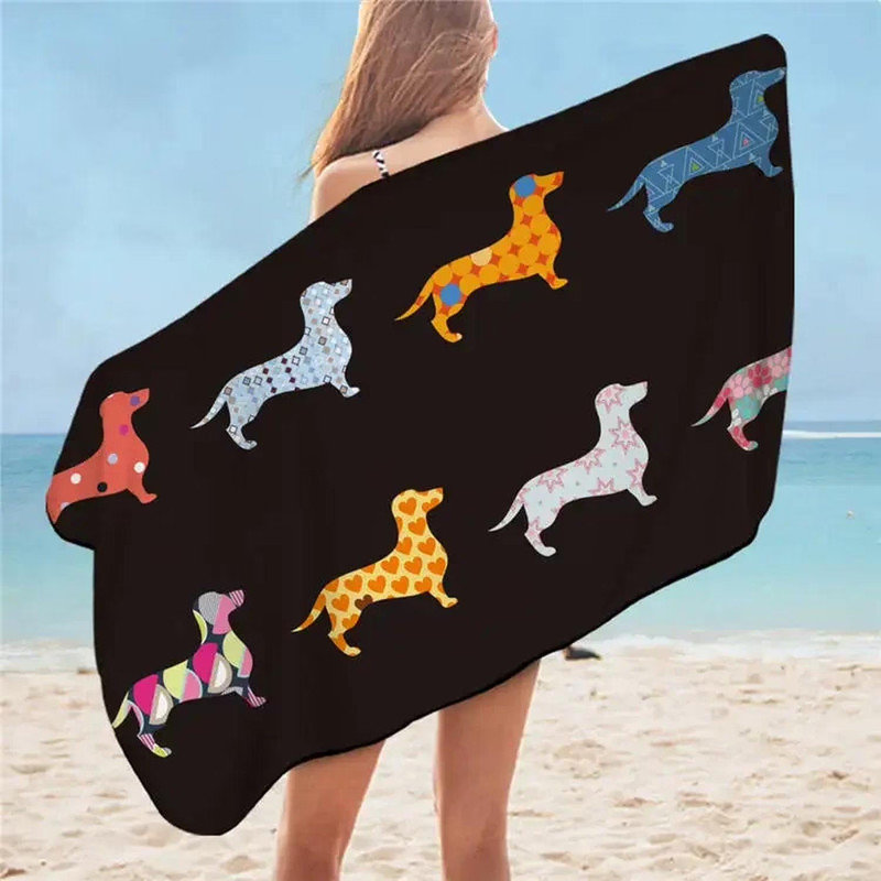 Serviette de bain pour chien Serviette de plage en microfibre douce pour adultes