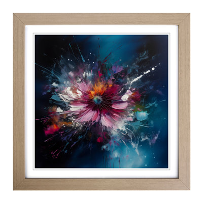 Cosmos Abstract Art No.3 - Single Picture Frame Print on Wood