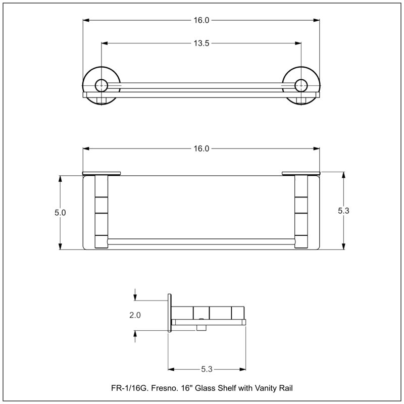 Fresno Floating Shelf, 2" H x 16" W x 5" D, Lavender