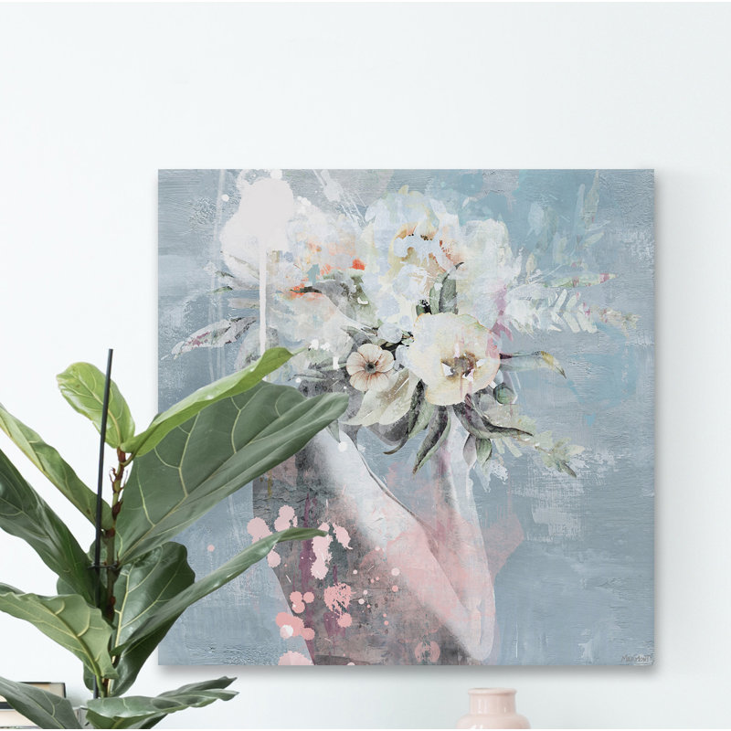 «Cover in Flowers», reproduction d'art graphique sur toile tendue, H 32 po x l 32 po x P 1,5 po