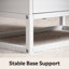 Commode à 4 tiroirs en bois pour chambre Ioannes, commode blanche avec structure en métal robuste, commode de rangement moderne pour placard, vestibule, couloir-1636883708