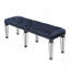 Banc capitonné foncé et noir foncé