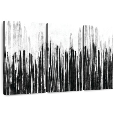 Goutte de peinture noire et blanche Avery