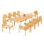 Outdoor 13 - Piece Teak Dining Set