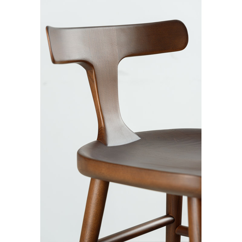 Anvil Chair With Back, Bar Stool (31” Seat Height), Matte Brown