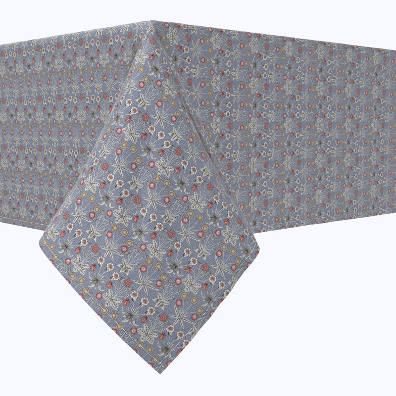 Rectangular Tablecloth, 100% Cotton, Floral 50, 120" x 52"