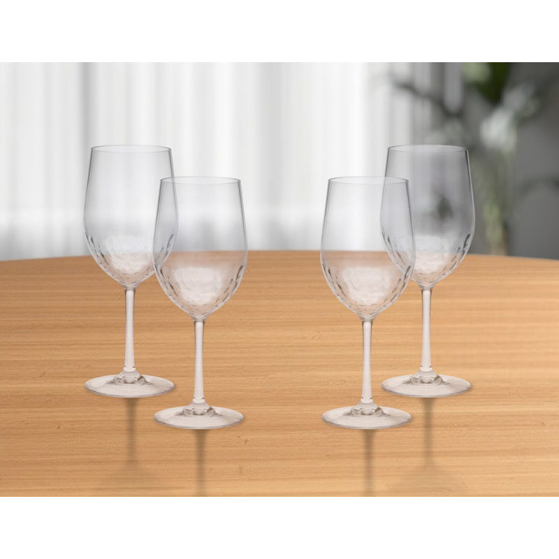 Ensemble de quatre verres à vin tout usage en verre Tritan