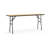 Rectangular Folding Training Table With Smooth Clear Coated Finished Top, Wood Training Table